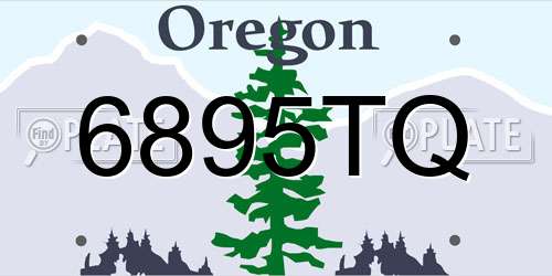 6895TQ Oregon License Plate