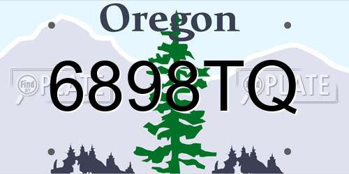6898TQ Oregon License Plate