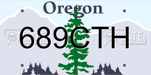 689CTH Oregon License Plate
