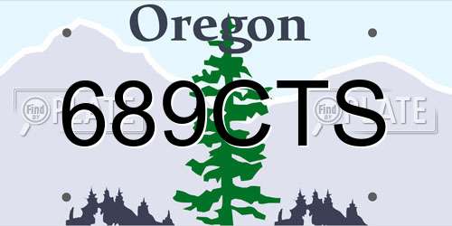 689CTS Oregon License Plate