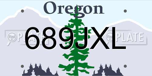 689JXL Oregon License Plate