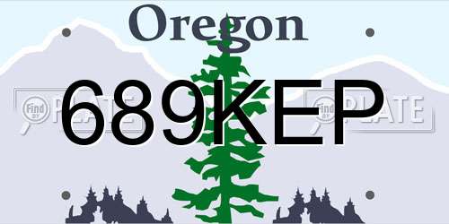 689KEP Oregon License Plate