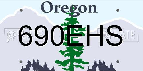 690EHS Oregon License Plate
