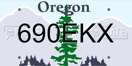 690EKX Oregon License Plate