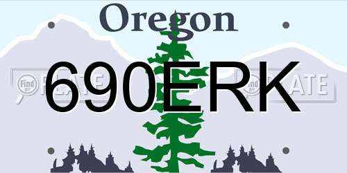 690ERK Oregon License Plate