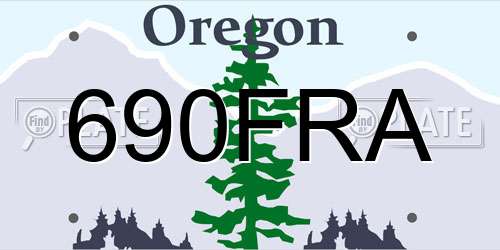 690FRA Oregon License Plate