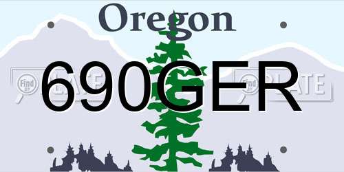 690GER Oregon License Plate