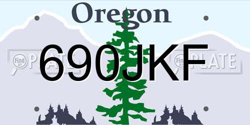 690JKF Oregon License Plate