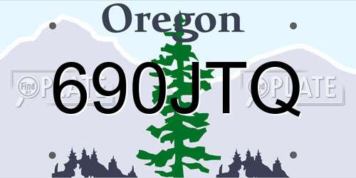 690JTQ Oregon License Plate