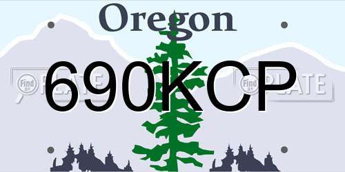 690KCP Oregon License Plate