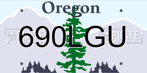 690LGU Oregon License Plate