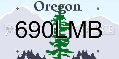 690LMB Oregon License Plate