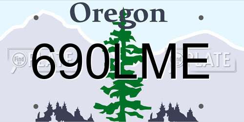 690LME Oregon License Plate