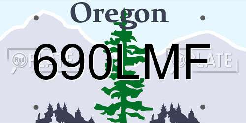 690LMF Oregon License Plate