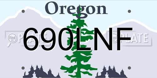 690LNF Oregon License Plate