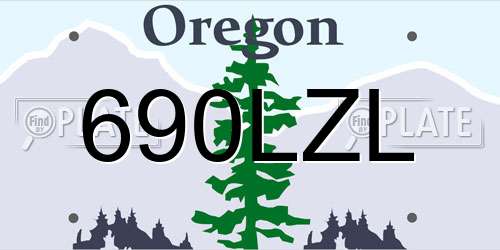 690LZL Oregon License Plate
