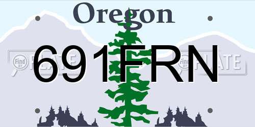 691FRN Oregon License Plate