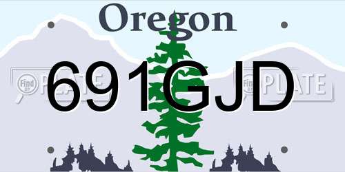 691GJD Oregon License Plate