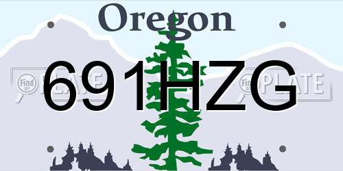 691HZG Oregon License Plate