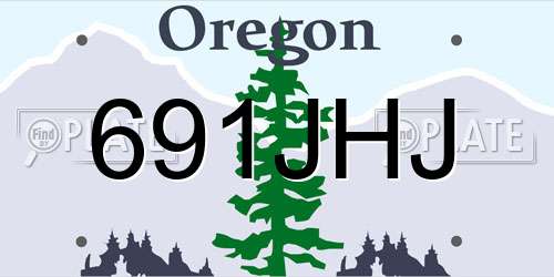 691JHJ Oregon License Plate