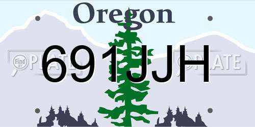 691JJH Oregon License Plate