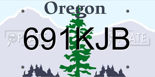 691KJB Oregon License Plate