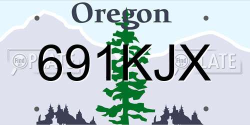 691KJX Oregon License Plate