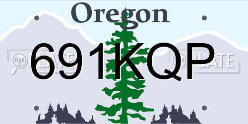 691KQP Oregon License Plate