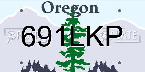 691LKP Oregon License Plate