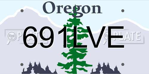 691LVE Oregon License Plate