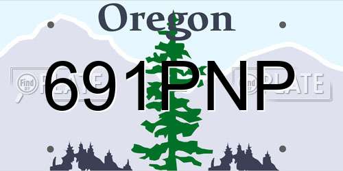 691PNP Oregon License Plate