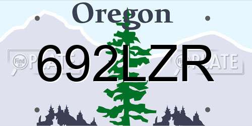 692LZR Oregon License Plate