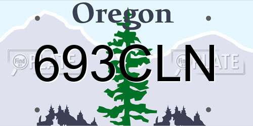693CLN Oregon License Plate