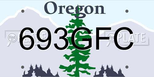 693GFC Oregon License Plate