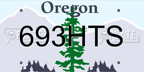 693HTS Oregon License Plate