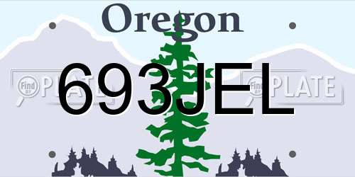 693JEL Oregon License Plate