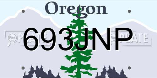 693JNP Oregon License Plate