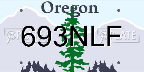 693NLF Oregon License Plate