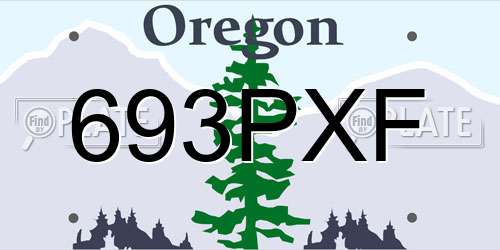 693PXF Oregon License Plate