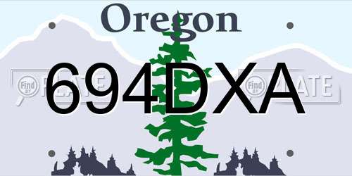694DXA Oregon License Plate