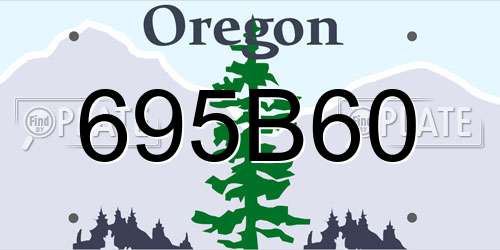 695B60 Oregon License Plate