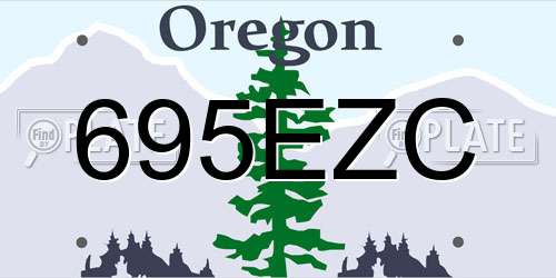 695EZC Oregon License Plate