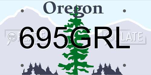 695GRL Oregon License Plate