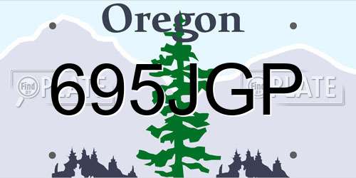 695JGP Oregon License Plate