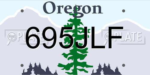 695JLF Oregon License Plate