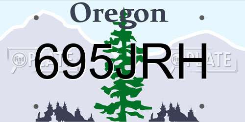 695JRH Oregon License Plate