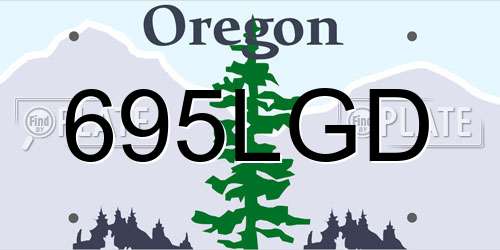 695LGD Oregon License Plate