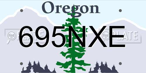 695NXE Oregon License Plate