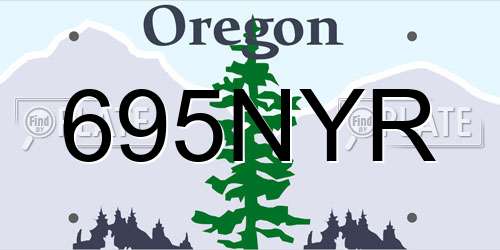 695NYR Oregon License Plate