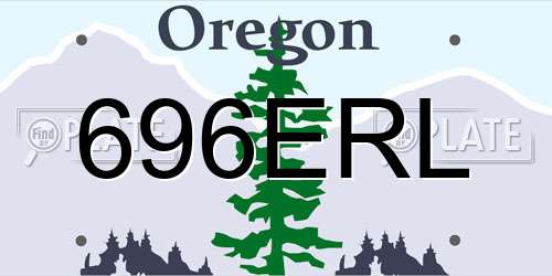 696ERL Oregon License Plate